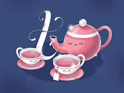 T is for Tea! 36daysoftype beverage drink illustration tea type typedesign