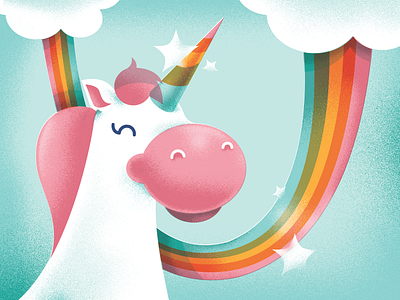 U is for Unicorn 36daysoftype illustration rainbow type typedesign unicorn