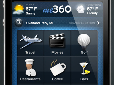 me360 - iPhone App iphone main me360 screen