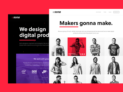 Startaê Website has a new look! design studio digital product landing page new product design startup team ui ux website