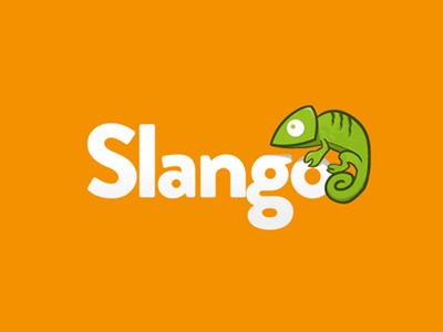 Slango app brand branding chameleon language logo logo design slang