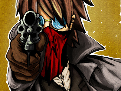 Gunslinger character illustration