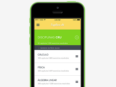 Explica Aí mobile concept app design education interface iphone mobile ui ux