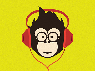Monkey music! animal brand branding character cool illustration logo monkey