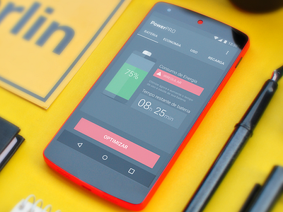 PowerPRO android app battery design material design mobile power