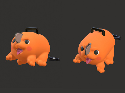 Pochita from Chainsawman 3d 3d model anime chainsawman characters design manga pochita rigging