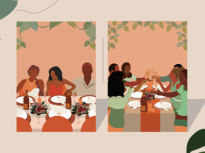 The Potluck: Custom Dinner Invite graphic design illustration