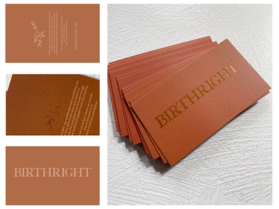 Birthright: Business Cards branding business card graphic design typo typography