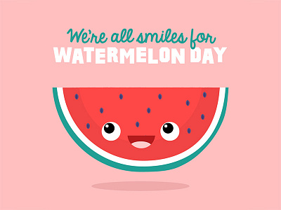 Happy Watermelon Day! food fruit illustration slice summer vector watermelon watermelon day