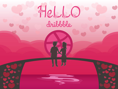 Hello Dribbble first shot hello dribbble invitation.