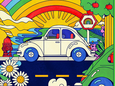 rainbow beetle car