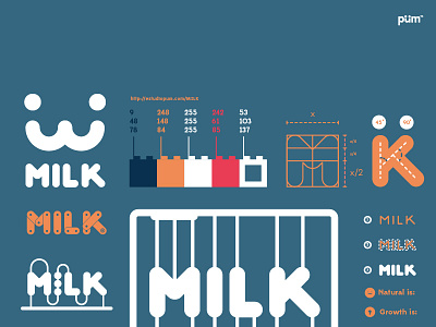 Milk Mini Identity Pack children identity kids milk vector