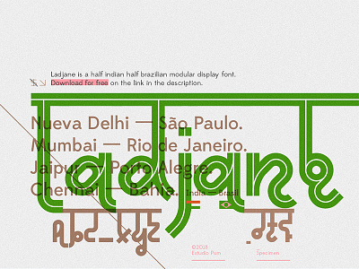 Ladjane - FreeFont brasil download freefont india modular type typography