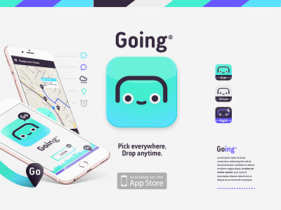Going app branding design identity interface logo navigation transport ui ux