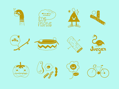 Icons for Milk, kid's clothing bran branding children icons identity illustration kid