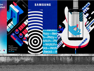 Samsung Cue KV abudhabi brazil design identity illustration kv samsung vector