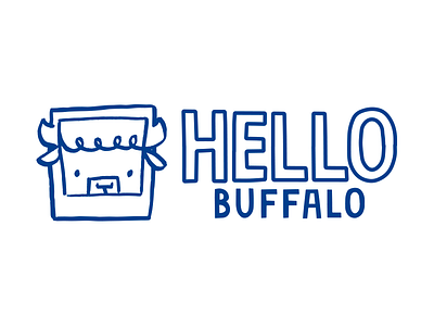 Hello Buffalo buffalo cute hand drawn hello logo photography picture polaroid
