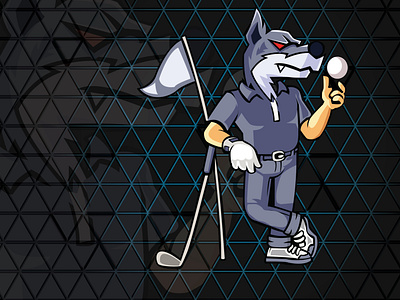 wolf sports mascot logo