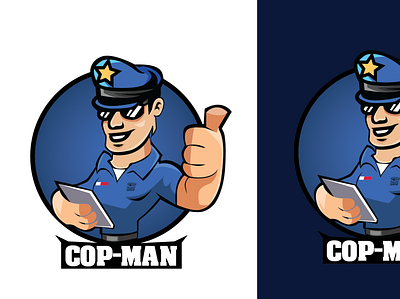 Cop man- mascot logo design cartoon character gaming mascot mascot logo