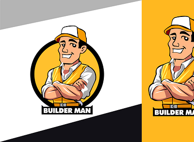 build man mascot character design cartoon character ggaming mascot