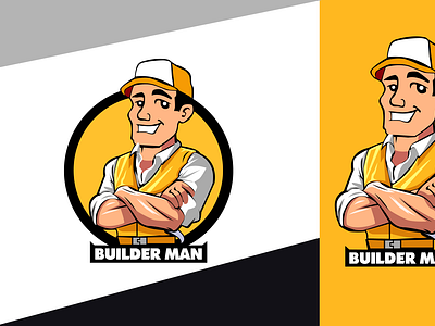 build man mascot character design