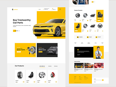 Car Repair Home page branding agency car car repair shop design experience header homepage illustration illustrations landing page ui website