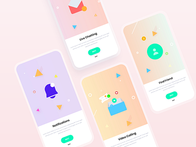 Social Onboarding Screen app branding clean design illustrations minimal onboarding onboarding ui screen typography ui ux vector webapp website