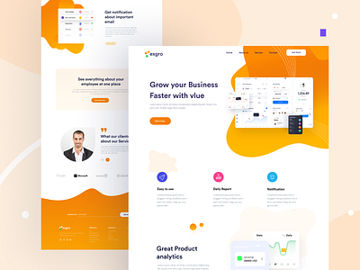 Business Website (Exgro) branding branding agency design experience header minimal pirala rijic rijicagency rijicdesign rijicdigital saas design saas landing page saas website typography ui vector website