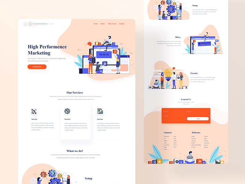 Landing Page By Nusrat Jahan On Dribbble