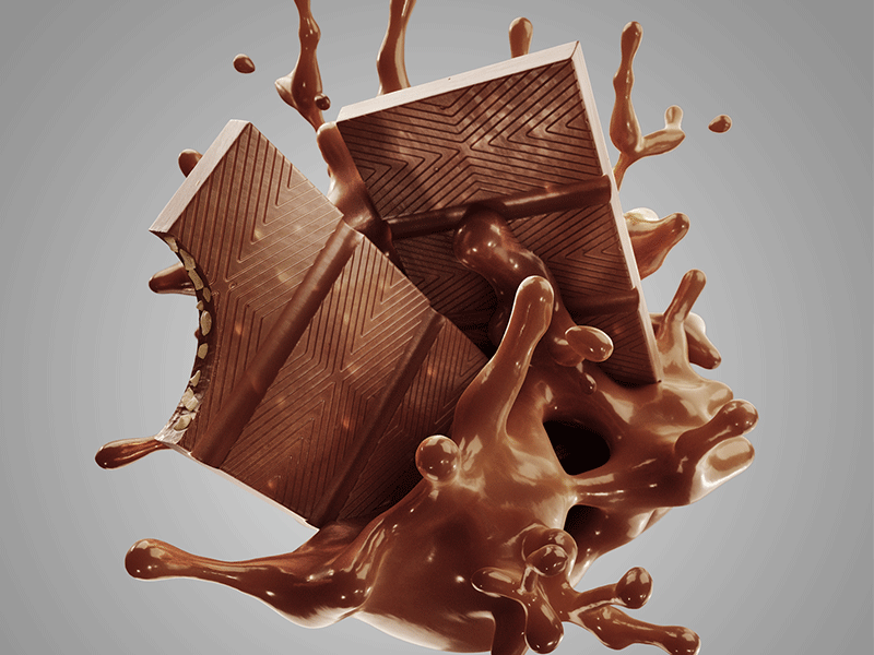 Don Guerrier Chocolate Bars 3d amends b3d cgi chocolate cycles splash