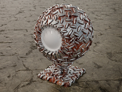 Metal Dribbble 3d floor hdri houdini metal procedural redshift rust shading stone substance