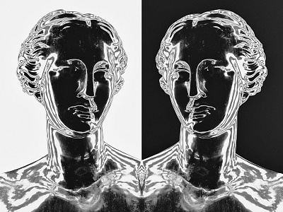 Multipppld - Aphrodite's mirror 3d black and white blender cycles greek statue