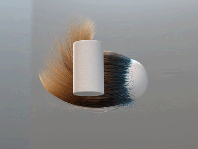 Squishy Hair 3d abstract art blender cg cycles hair physics render simulation squishy