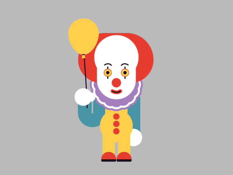 Pennywise after effects animation film gif halloween horror illustration movie pennywise