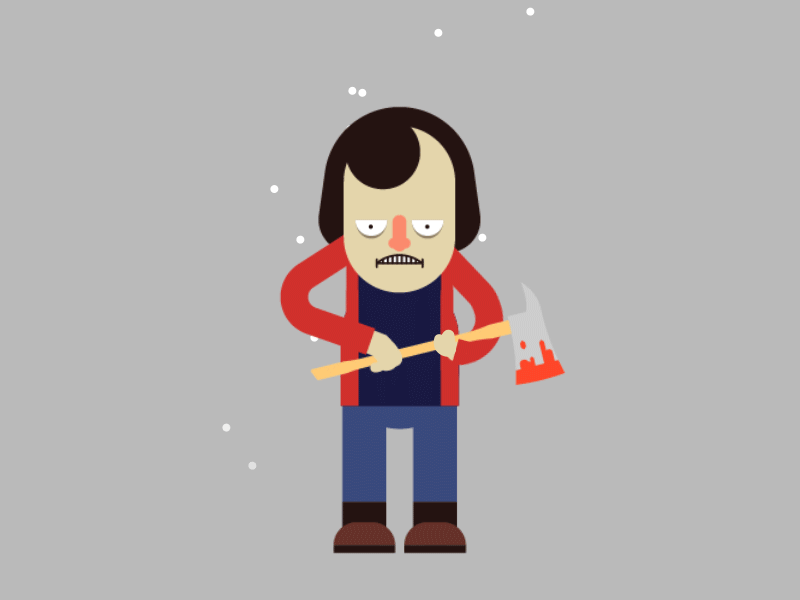 Jack Torrance after effects animation film gif halloween horror illustration jack torrance movie the shinning