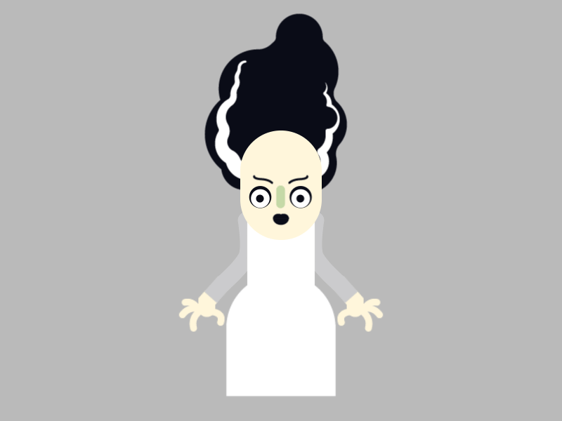 The Bride after effects animation film gif halloween horror illustration movie the bride the bride of frankenstein