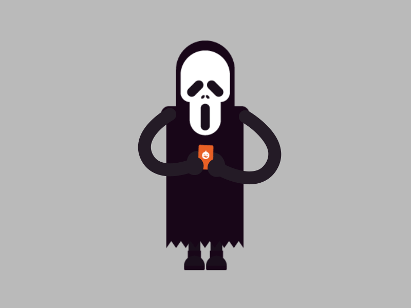 Ghostface after effects animation film ghostface gif halloween horror illustration movie scream