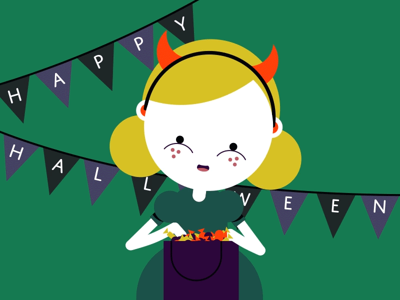 Happy Halloween animation gif halloween illustration loop motion