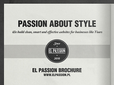 Elpassion Brochure black brochure el passion vintage