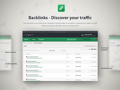 Backlinks Positionly Landing Page backlinks green landing page seo shadow ui