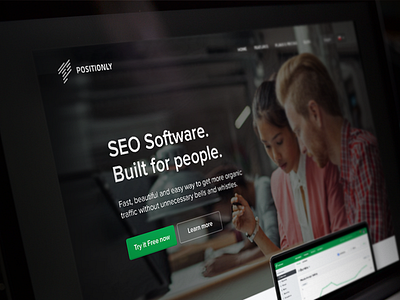 Positionly Landing Page big photo cta green landing page positionly seo