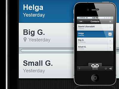 Secret voicemail app app ios iphone progress bar recording ui voicemail