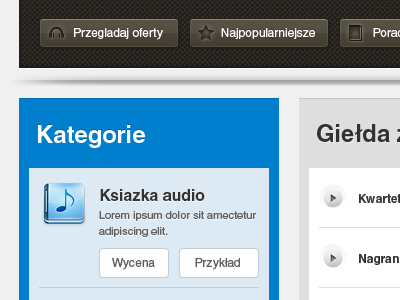 Blue audio book blue brown buttons icon ui