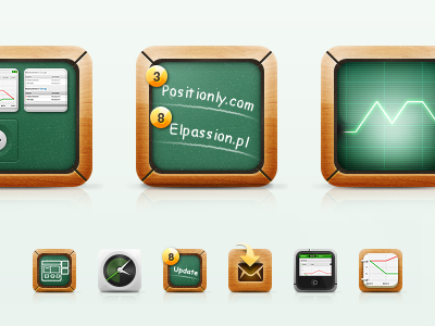 Positionly Icons blackboard green icons positionly wood