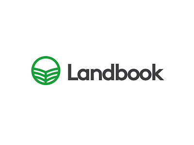 Landbook logo book green land land-book landbook logo
