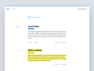 Headway - your public changelog blue changelog light product white