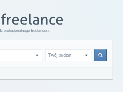 Profreelance blue drop down search