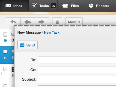 Acme Inc5 app black blue inbox mailbox modal window new mail poland task web