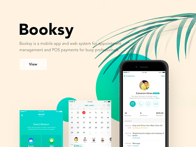 Booksy Preview appointment booksy calendar clean green interface mobile app profile ui white