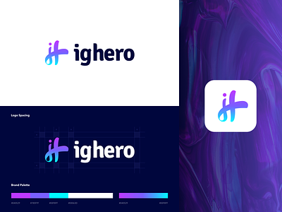 IG hero logo branding colorful design details identity instagram logo logotype typography